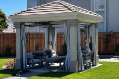 Residential Backyard Pergola Drapes